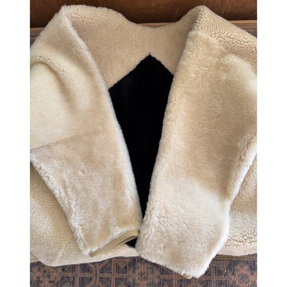 NWOT MILENA SILVANO Diamond Robe Coat - Oak - Small - Picture 7 of 10